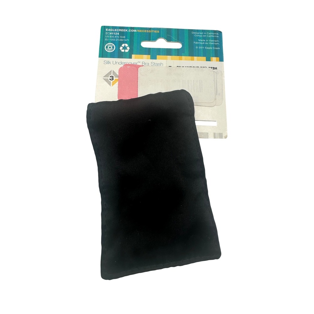 Eagle Creek Silk Undercover Bra Stash Women OS Black NEW Travel Security Pouch - Picture 2 of 4